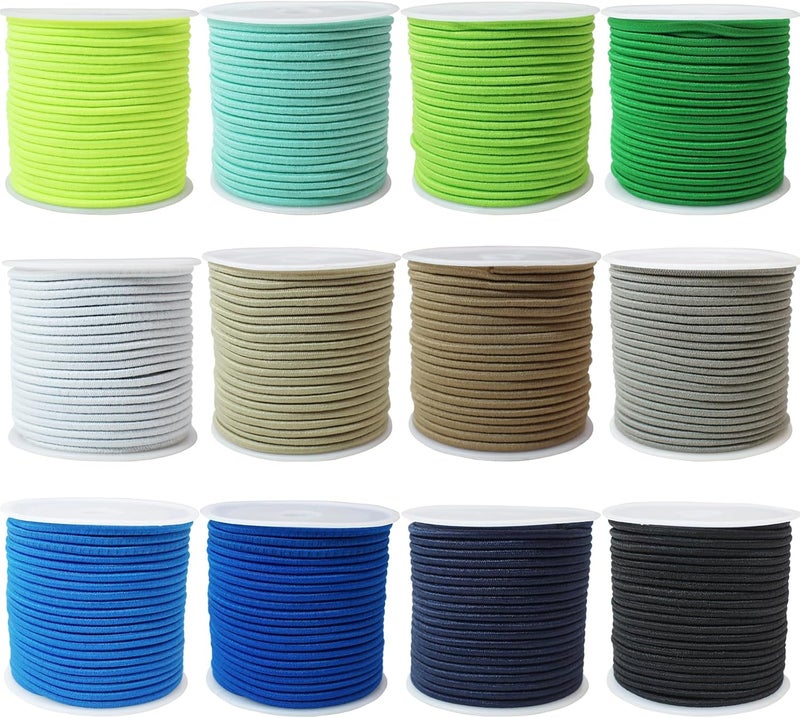 ZHFMLY 12rolls Colored Elastic Stretch String 2mm Blue Elastic Round Beaded Cord for Pony Silicone Bubble Beads Large Hole Bead Keychain Bracelet Small Bungee Shock Cord for DIY Crafts & Sewing 300ft(ZH170) - Image 1